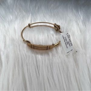 Alex and Ani Rafaelian Gold Antlantean Horizontal Wrap Bangle Bracelet